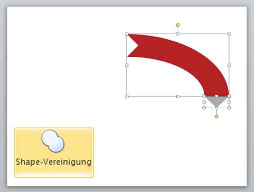 Pfeil mit Spitze vereinigen