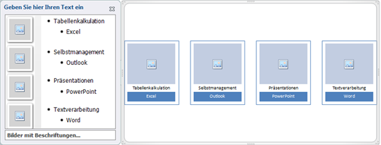 PowerPoint 2010: Neue SmartArt-Grafik "Bilder mit Beschriftungen" PowerPoint 2010: Neue SmartArt-Grafik "Bilder mit Beschriftungen"