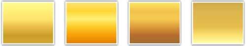 Vorgefertigte Farbverläufe für PowerPoint 2007 und 2010: Beispiel Gold
