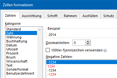 Auch das Umstellen auf das Format ZAHL führt nicht zum Erfolg