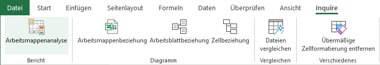 Die Registerkarte Inquire