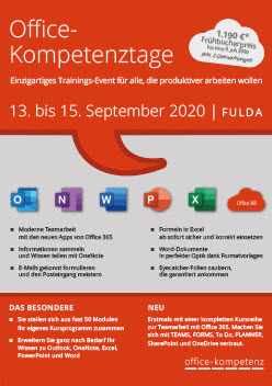 Office-Kompetenztage 2020 in Fulda