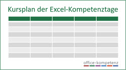 Kursplan der Excel-Kompetenztage 2024 als PDF herunterladen