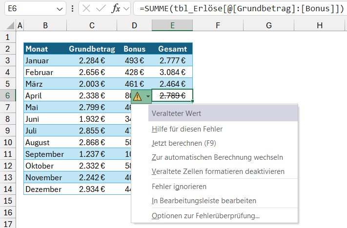 Mehrere Optionen zur Fehlerbehebung